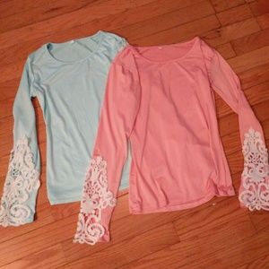 Lace sleeve top bundle